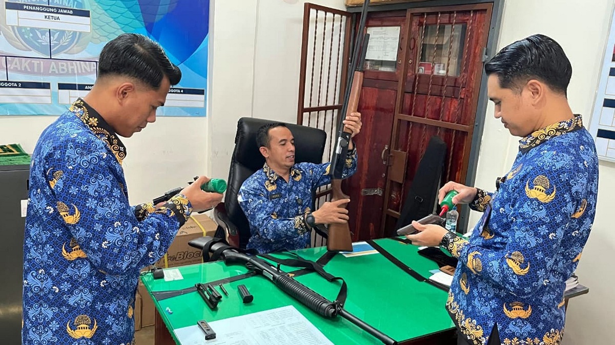 Optimalisasi Keamanan, Lapas Lubuk Linggau Rutin Rawat Perlengkapan Senjata