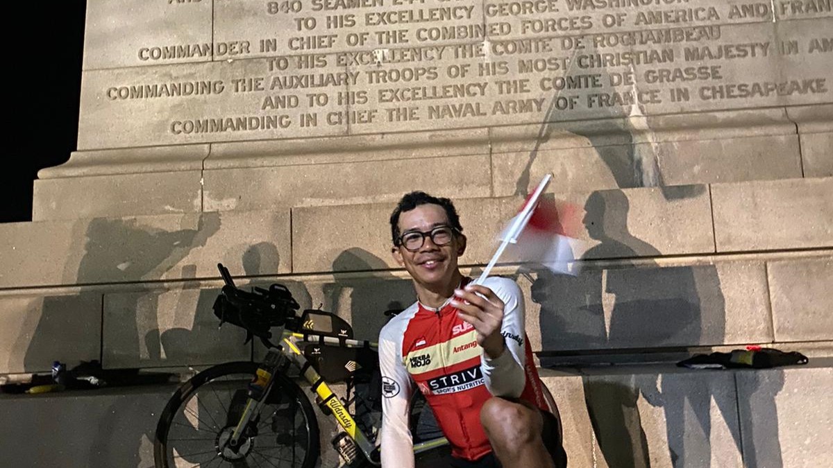 Dzaki Wardana, Pesepeda Indonesia yang Sukses Gowes 6.720 km Membelah Garis Tengah Amerika Selama 20 Hari