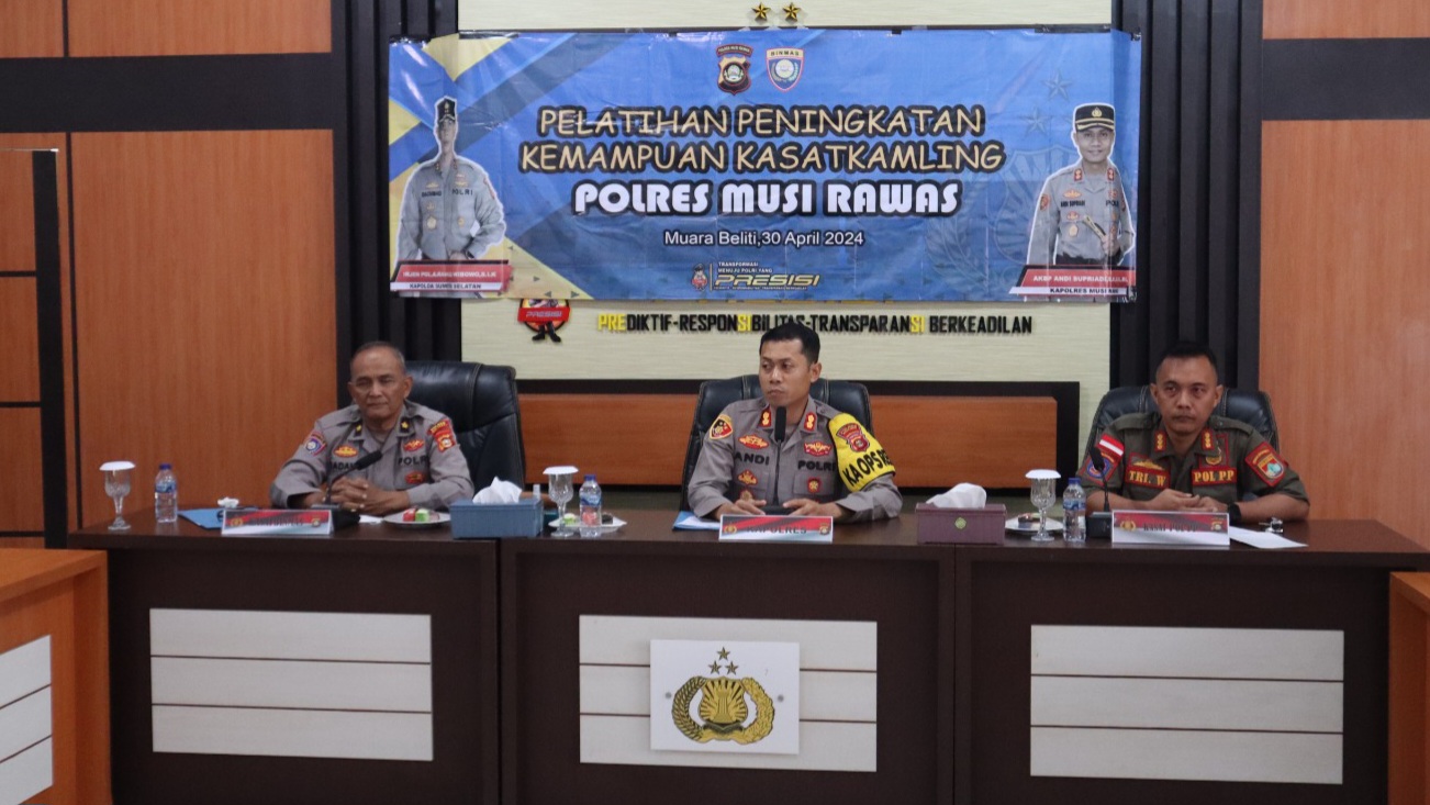 Gelar Pelatihan Peningkatan Kemampuan Kasatkamling, Ini Pesan Kapolres Musi Rawas 