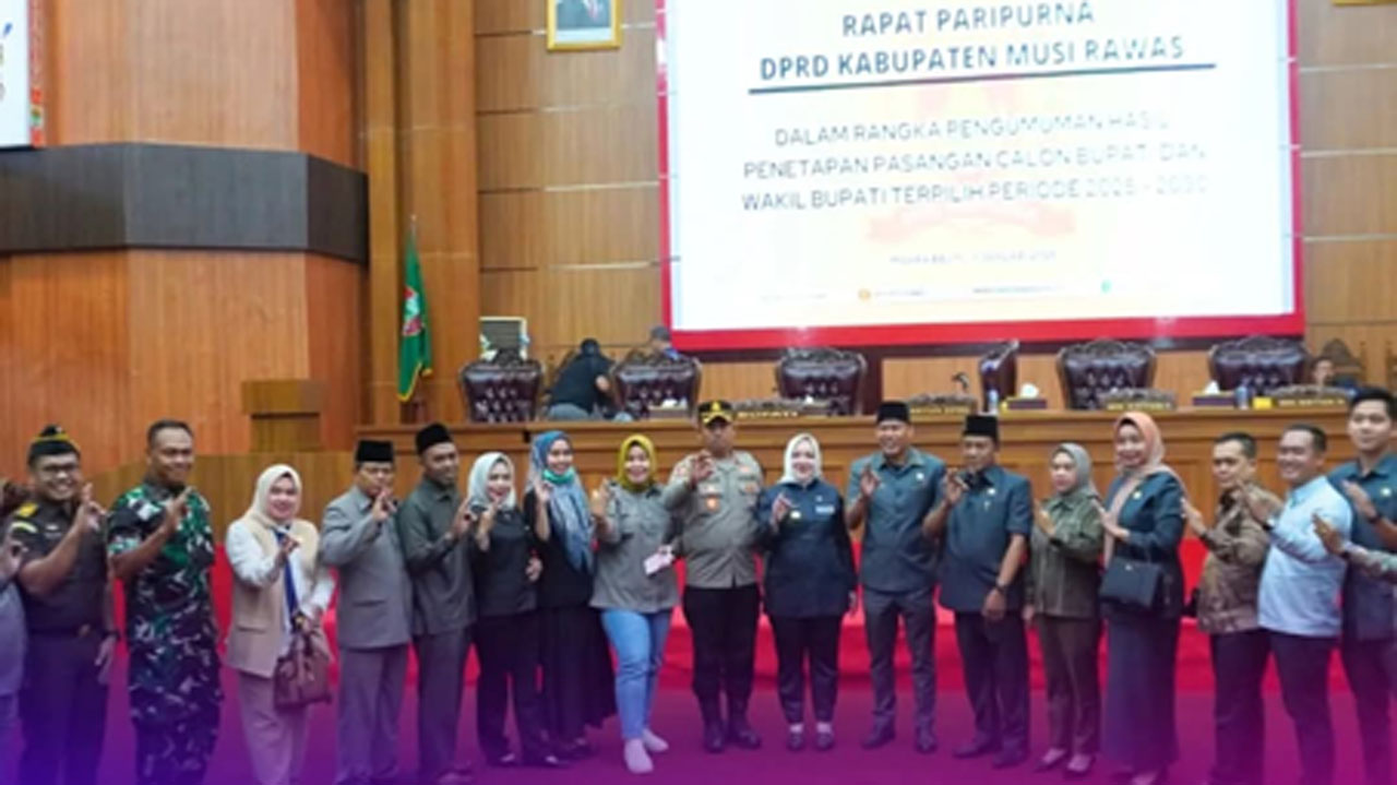 DPRD Musi Rawas Umumkan Penetapan Calon Bupati dan Wakil Bupati Terpilih