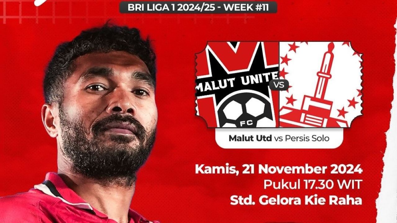 BRI Liga 1 Indonesia: Prediksi Malut United vs Persis Solo, Kamis 21 November 2024, Kick Off 15.30 WIB