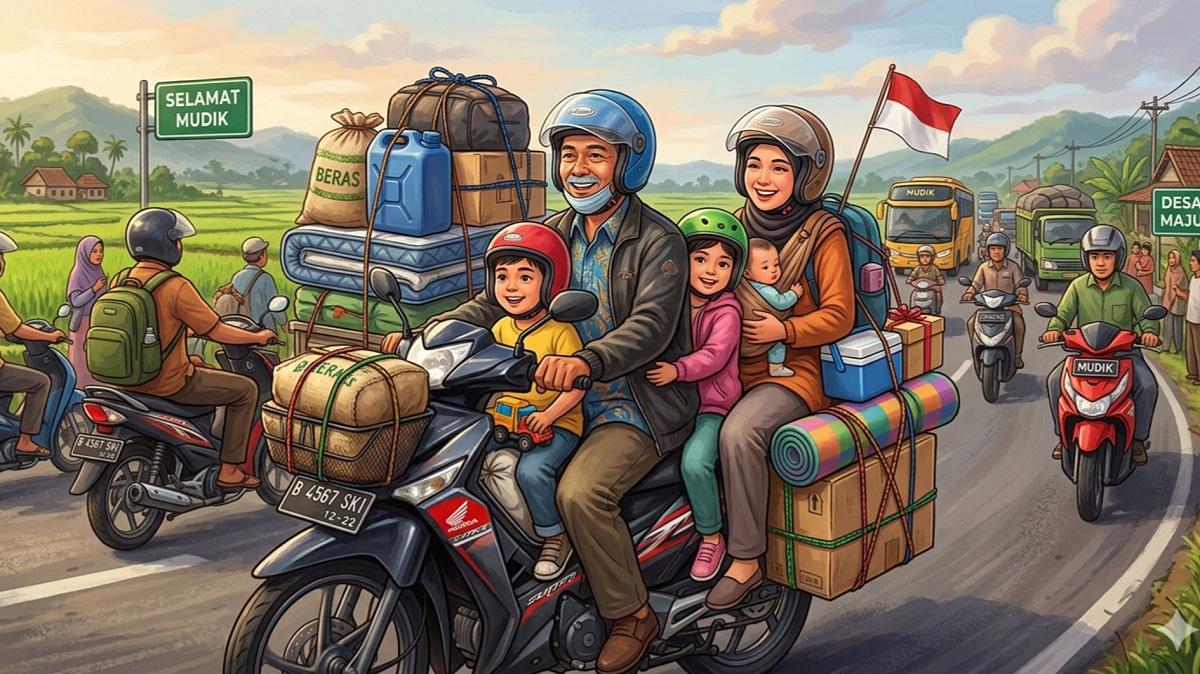 Waspada Risiko Motor Kelebihan Muatan Saat Mudik Lebaran Idul Fitri 2026