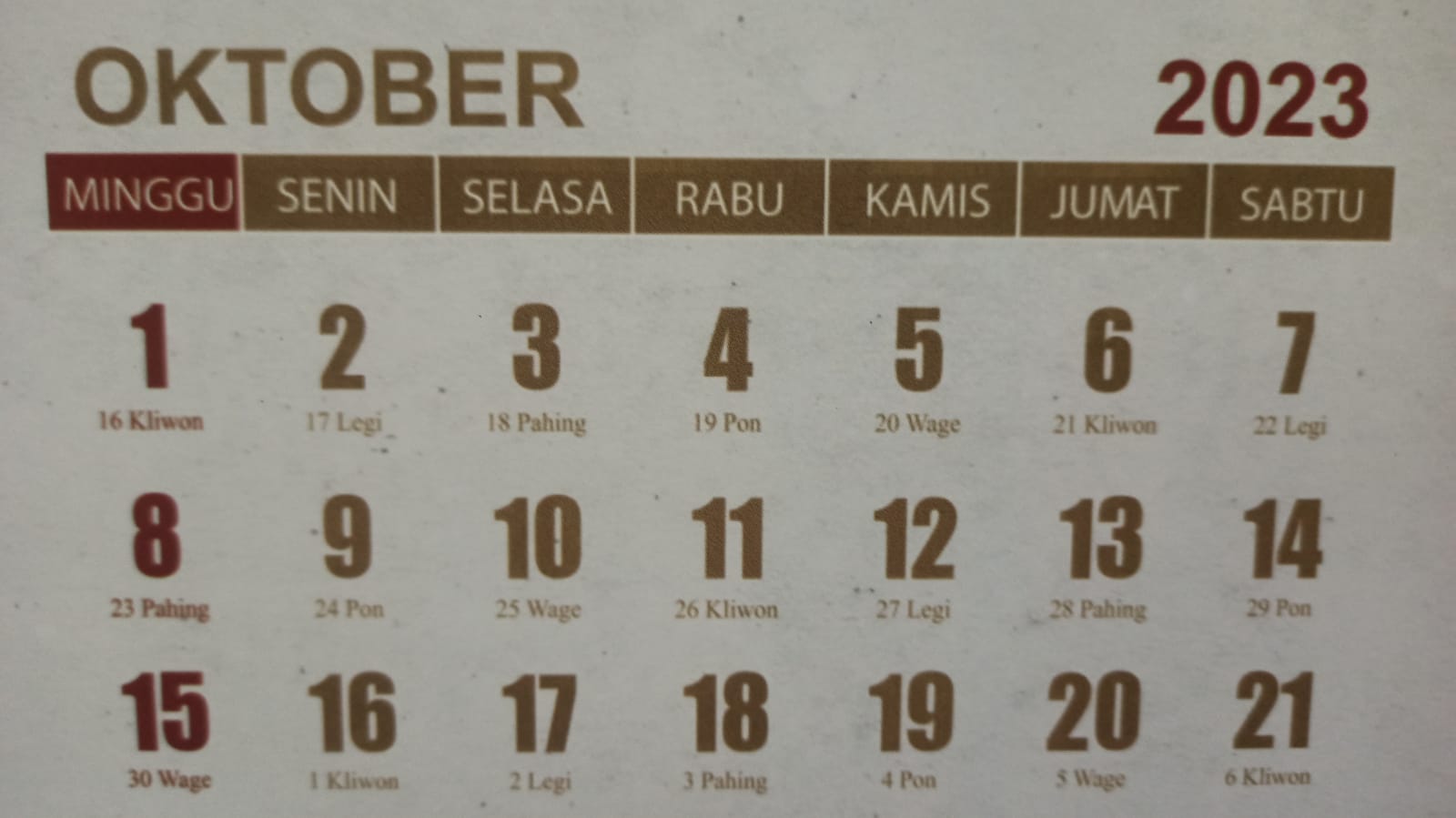 Libur Nasional dan Cuti Bersama Oktober 2023, Cek di Sini Selengkapnya