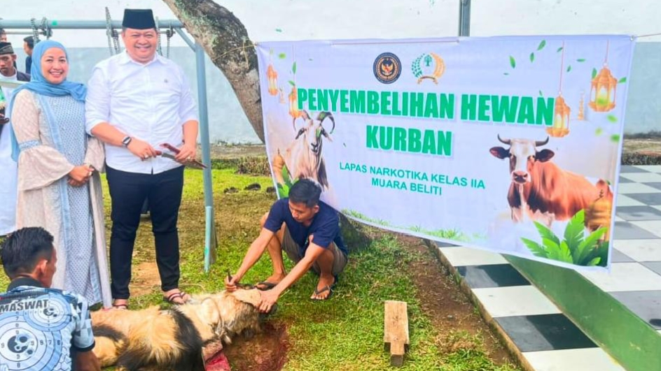 Semangat Idul Adha 2026, Lapas Narkotika Muara Beliti Laksanakan Penyembelihan Hewan Kurban
