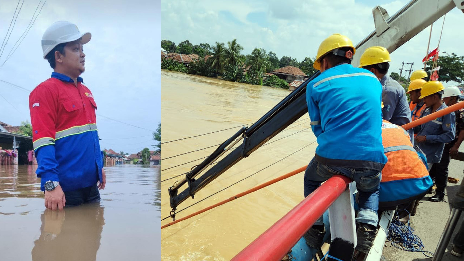 Pasca Banjir di Muratara, PLN UP3 Lahat dan ULP Lubuklinggau Upayakan Pemulihan Listrik