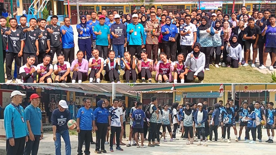 Ajak Generasi Muda Berprestasi, SMK PGRI Lubuk Linggau Gelar Liga Bola Voli Antar Pelajar