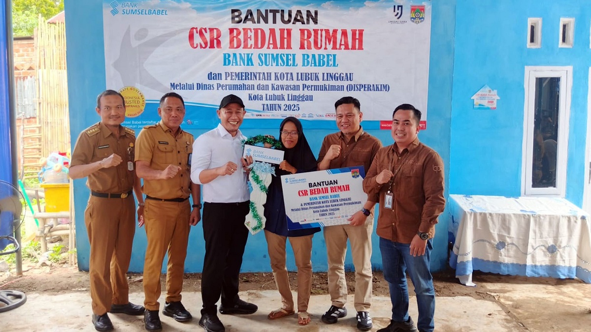 Wujud Kepedulian Sosial, Pemkot Bersama Bank Sumsel Babel Cabang Lubuk Linggau Bedah Rumah Warga Cereme Taba