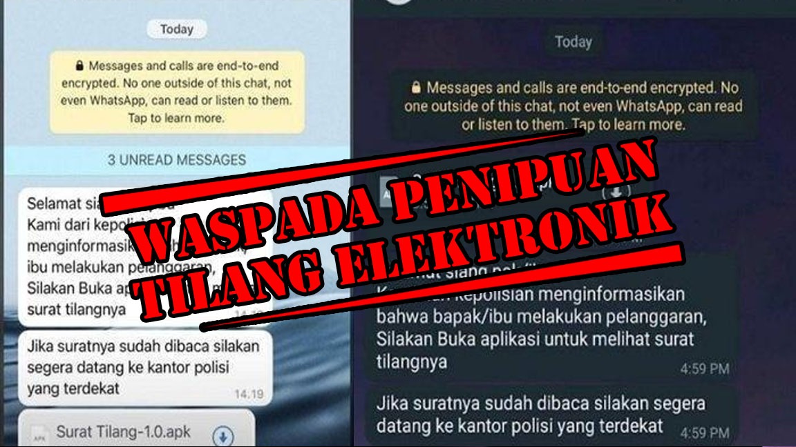 Waspada Jangan Diklik, Surat Tilang Elektronik APK Via WA Adalah Penipuan, Warga Palembang Rugi Rp2,3 Miliar