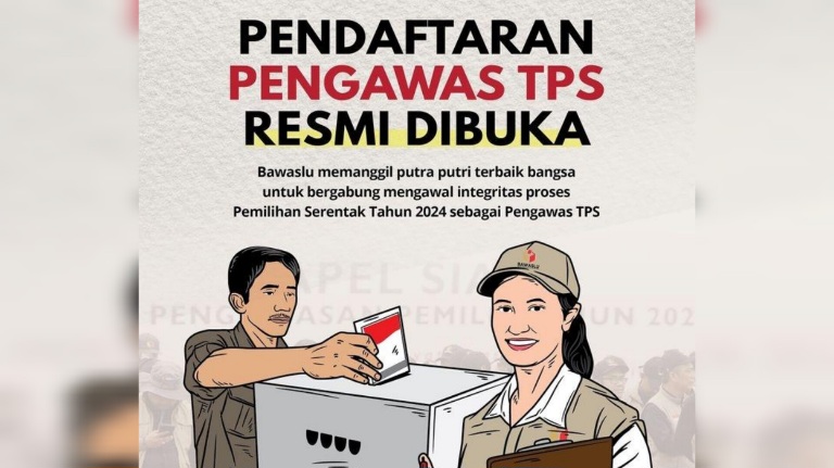 Bawaslu Sumatera Selatan Buka Lowongan 13.185 Pengawas TPS, Begini Daftarnya