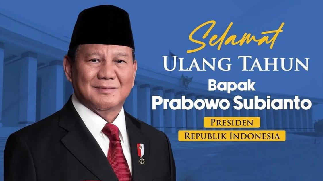 Keluarga Besar ATR BPN Musi Rawas Mengucapkan Selamat Ulang Tahun ke-74 Presiden Prabowo Subianto