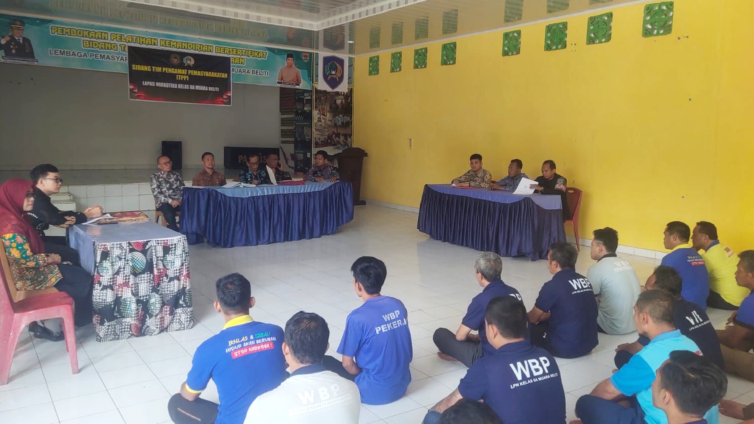 Penuhi Hak Integrasi WBP, PK Bapas Muratara Hadiri Pelaksanaan Sidang TPP di Lapas Narkotika Muara Beliti