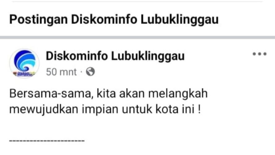 Oknum Salahgunakan Medsos Diskominfo Lubuk Linggau, Dukung Salah Satu Paslon, ini Kata Pj Wali Kota