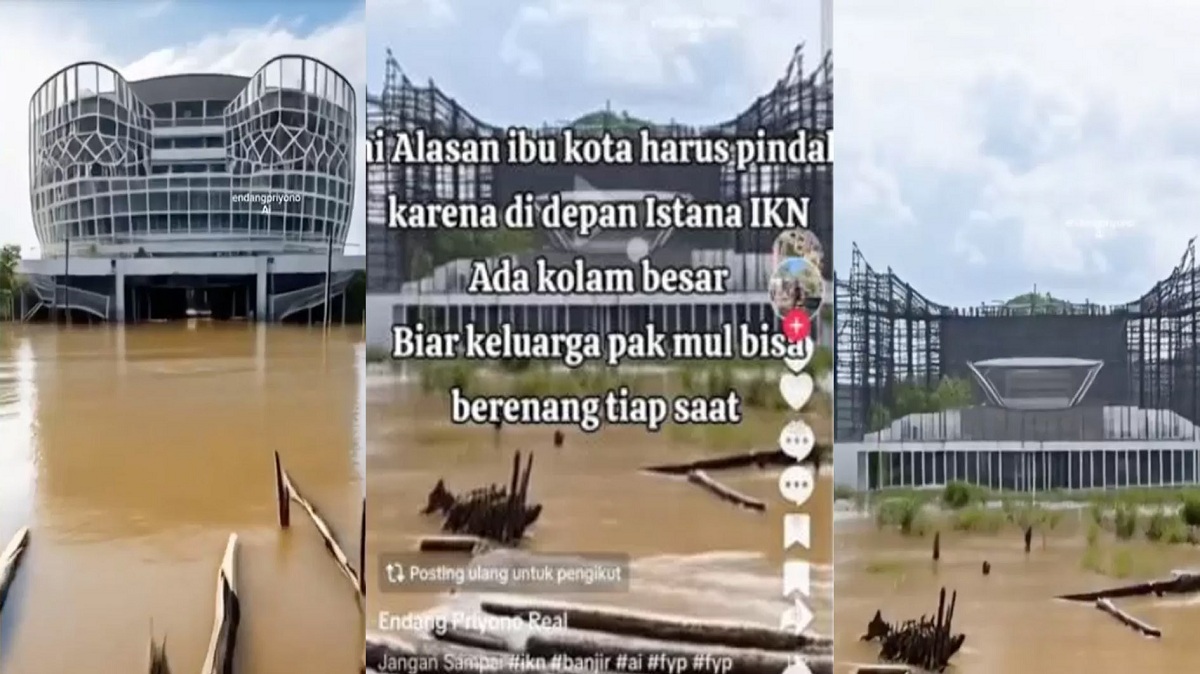 Viral Video IKN Banjir Hingga Istana Negara Terendam Banjir, Simak Faktanya di Sini