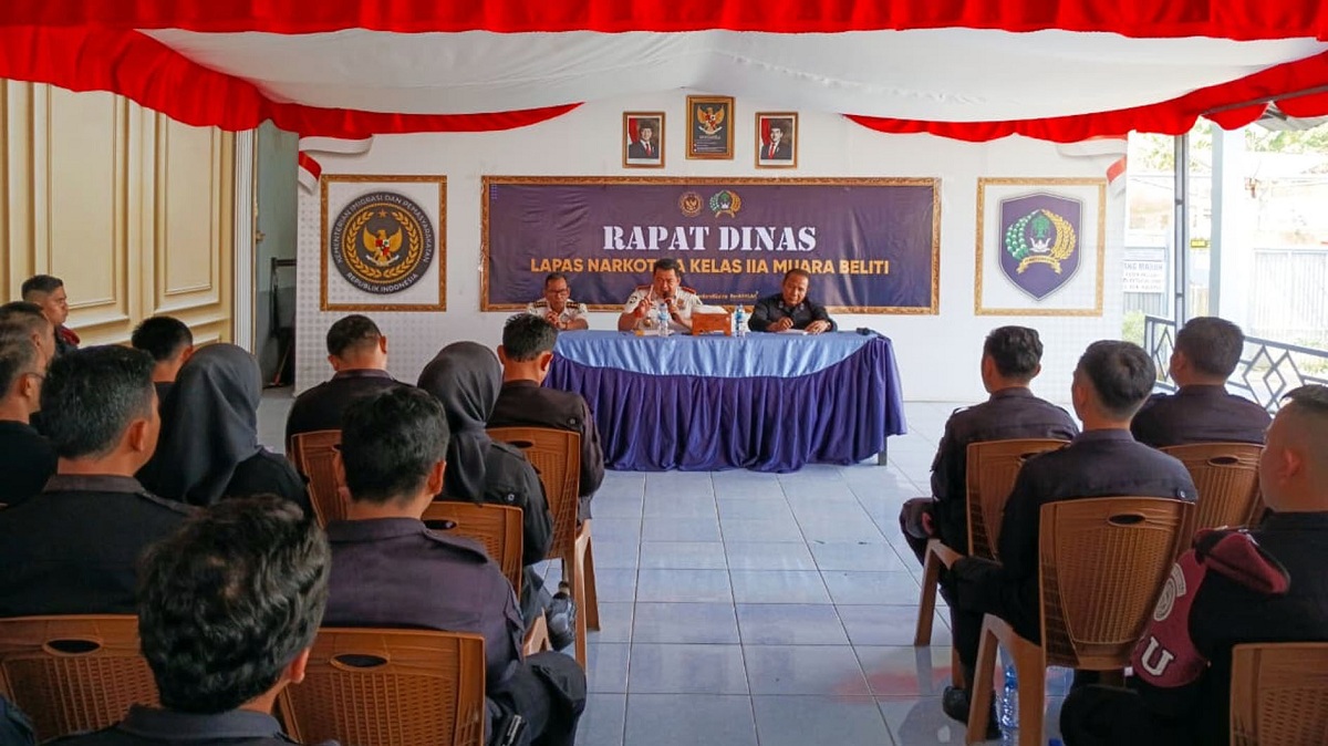 Rapat Dinas Pengamanan Digelar, Lapas Narkotika Muara Beliti Perkuat Sistem Keamanan
