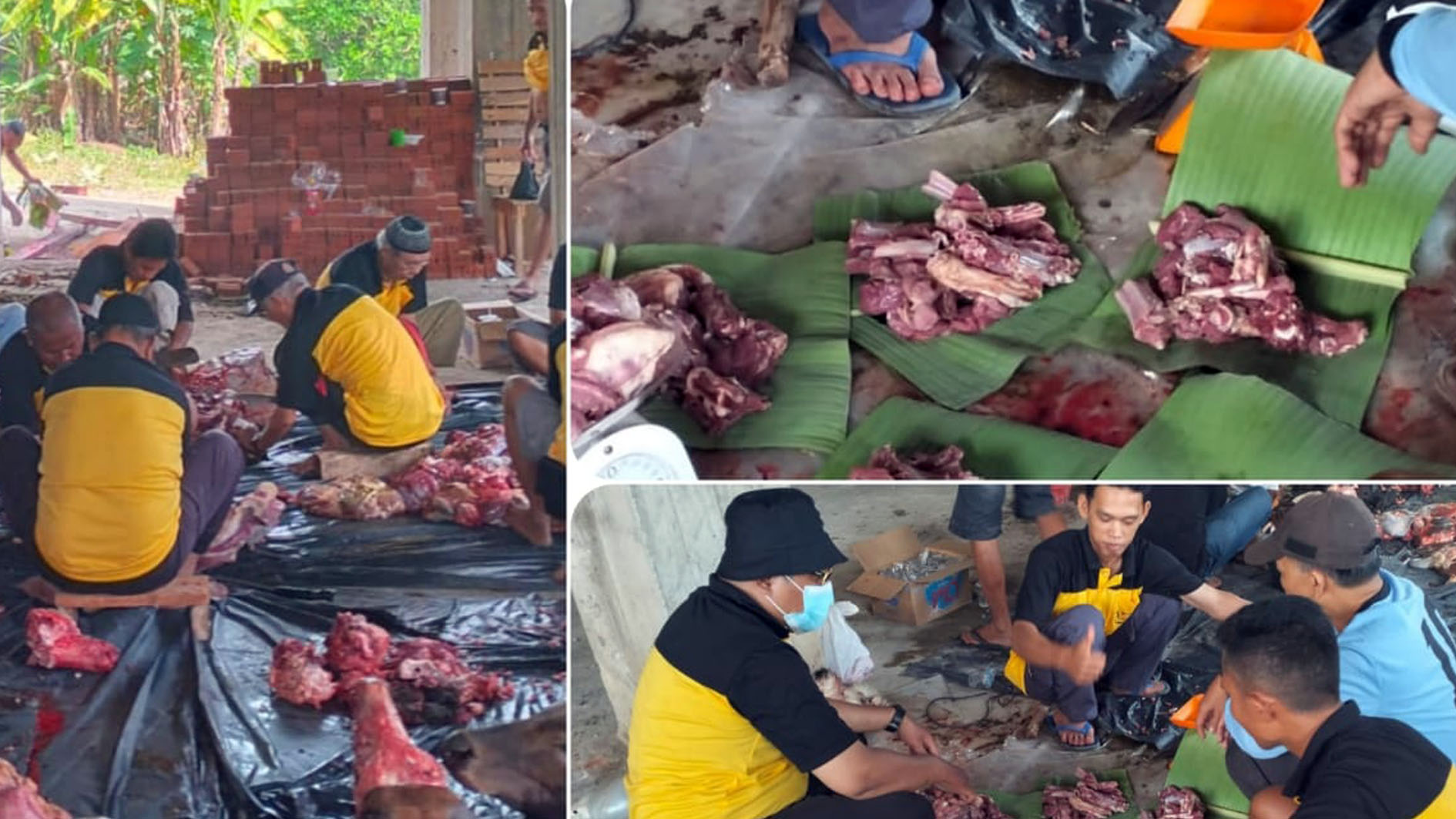 Pembagian Daging Kurban di Masjid Al Kautsar Lubuklinggau Tanpa Sampah Plastik, Kok Bisa!