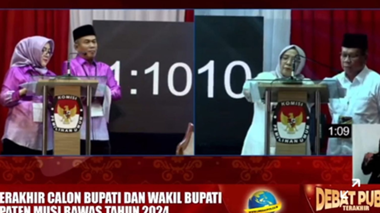 RM Sebut Pertanyaan Paslon Sulthan Keluar Dari Tema, Debat Kandidat Pilkada Mura 2024 