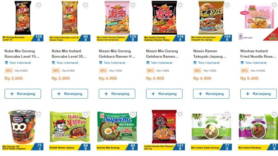 DISKON 49 Persen Produk Mie Instant Goreng di Indomaret, Periode 1 sampai 15 Desember 2023