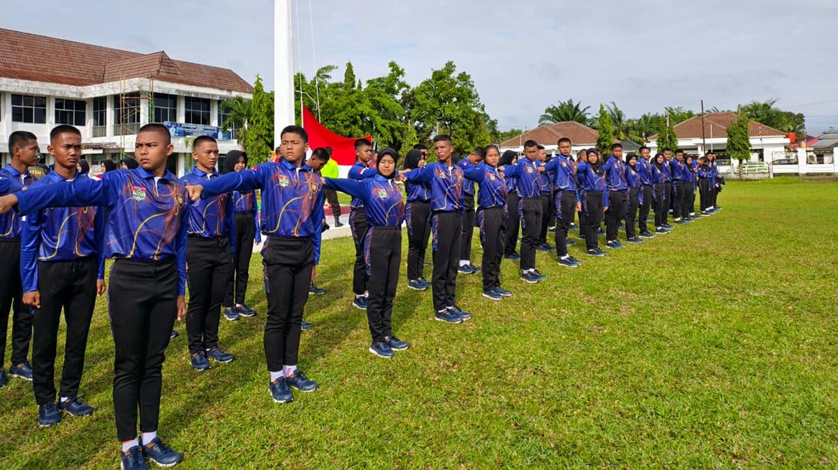 Sambut HUT RI Ke-80, 76 Peserta Paskibraka Kota Lubuk Linggau Lakukan Latihan, Libatkan TNI, Polri dan Pamon