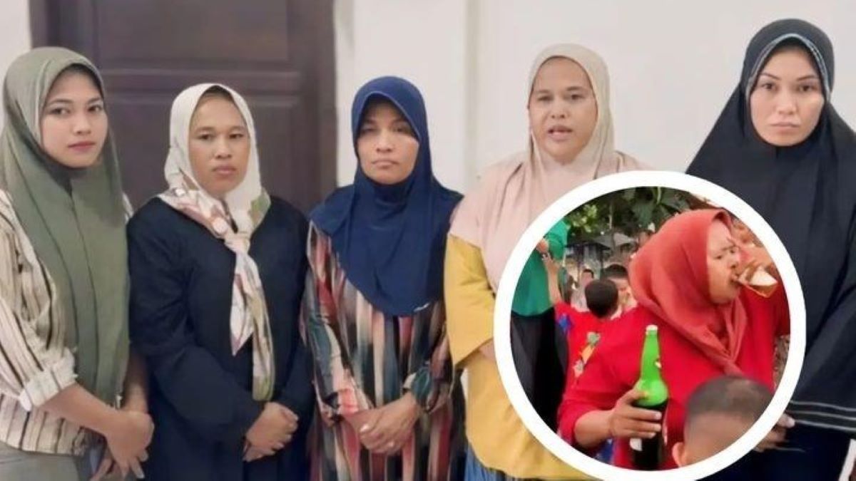 Emak-Emak Viral Pesta Miras Sambil Berjoget Ria Ditonton Anak-Anak, Beri Klarifikasi Usai Dijemput Polisi