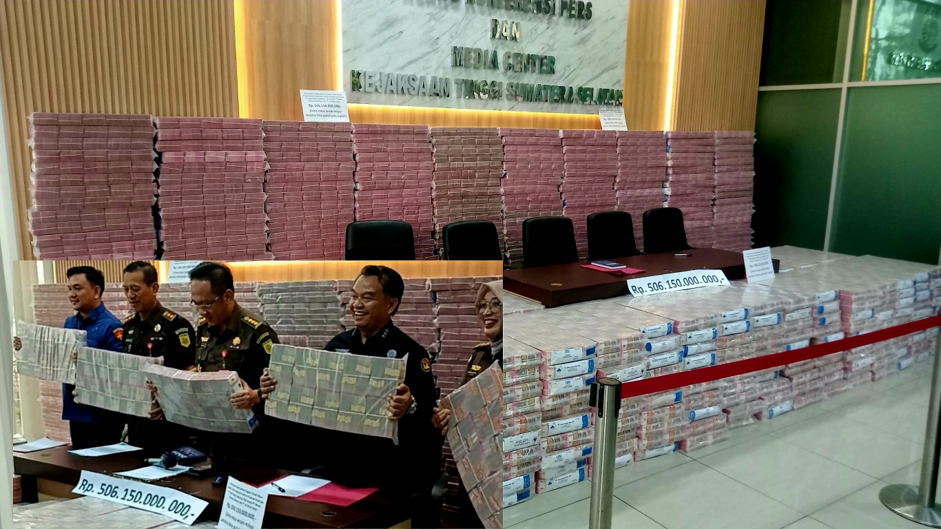 Kejati Sumatera Selatan Sita Uang Rp506 Miliar