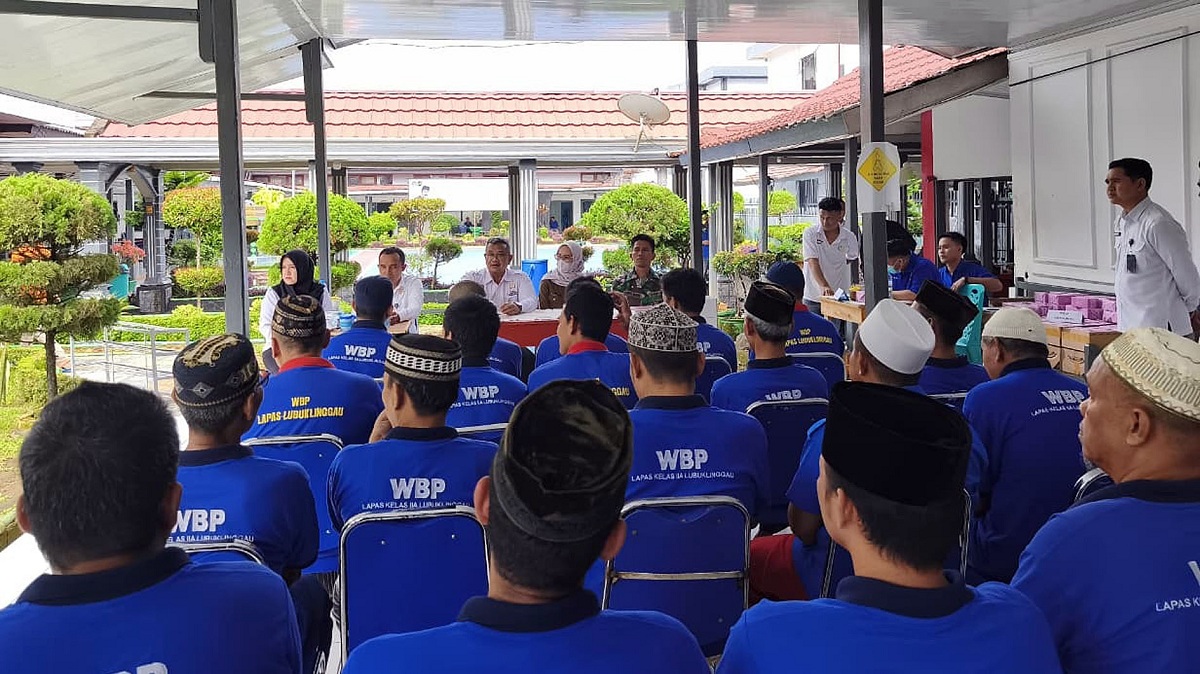 Lapas Lubuk Linggau Gelar Tes Urine untuk Petugas dan Warga Binaan