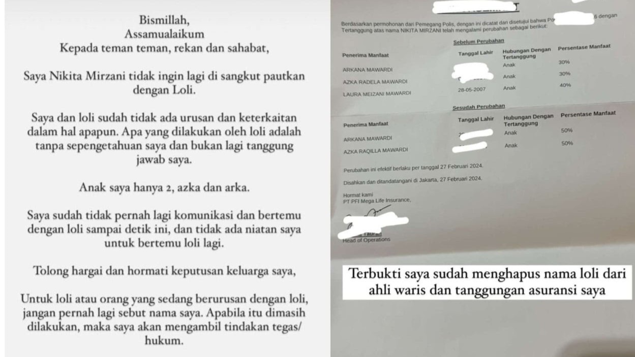 Nikita Mirzani Coret Lolly Anaknya dari Ahli Waris, Wah Kok Bisa 