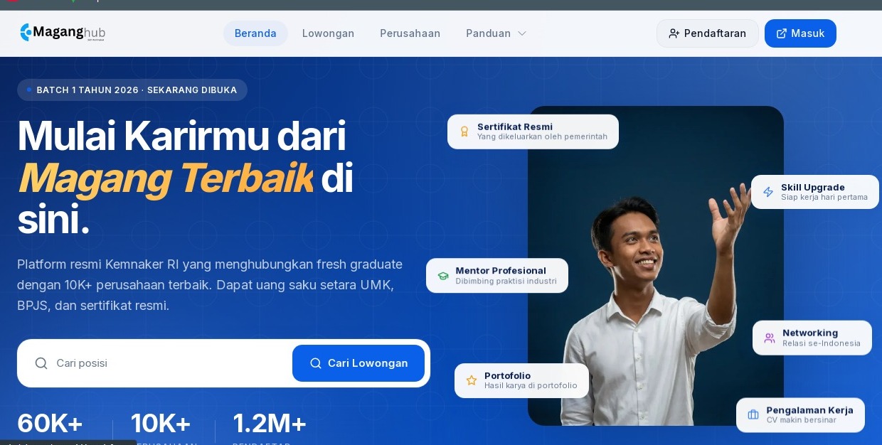 Panduan Mendaftar Maganghub Kemnaker 2026 Batch 1 Terima 50 Ribu Peserta, Buruan 