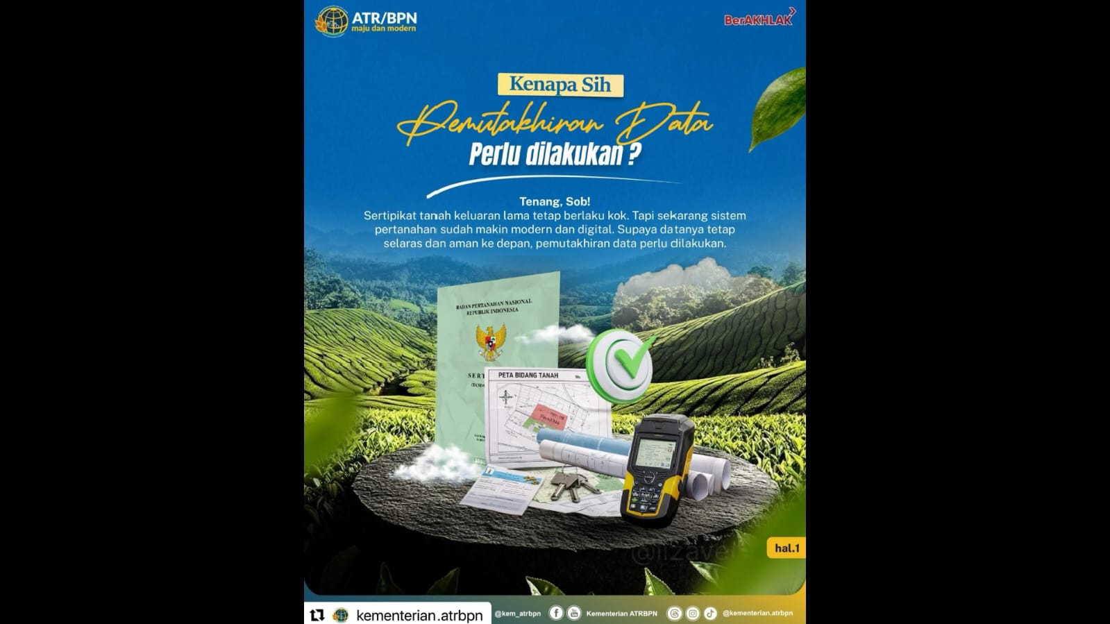 ATR/BPN Lakukan Pemutakhiran Data Sertipikat Tanah untuk Dukung Sistem Digital