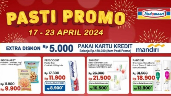Daftar Diskon Pasti Promo di Indomaret, Periode Sampai 23 April 2024