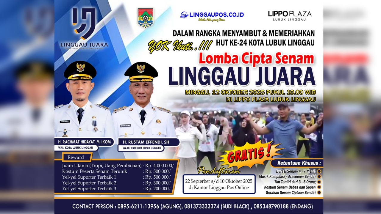 Lomba Cipta Senam Linggau Juara Senam Baku, Berikut Poin Penilaiannya 