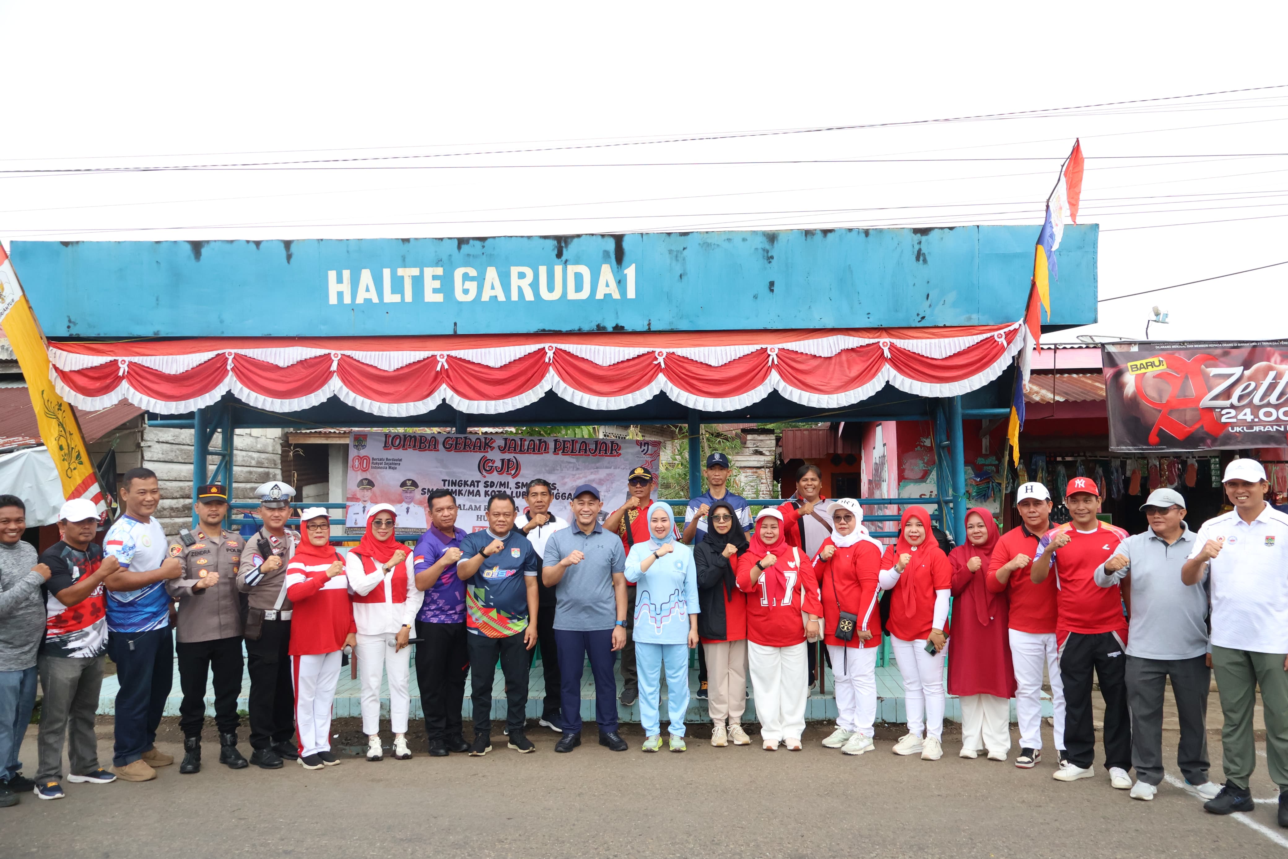 Meriahkan HUT RI ke-80, MKKS SMP Lubuk Linggau Hadiri Lomba Gerak Jalan, Dibuka Wali Kota, Ini Harapannya