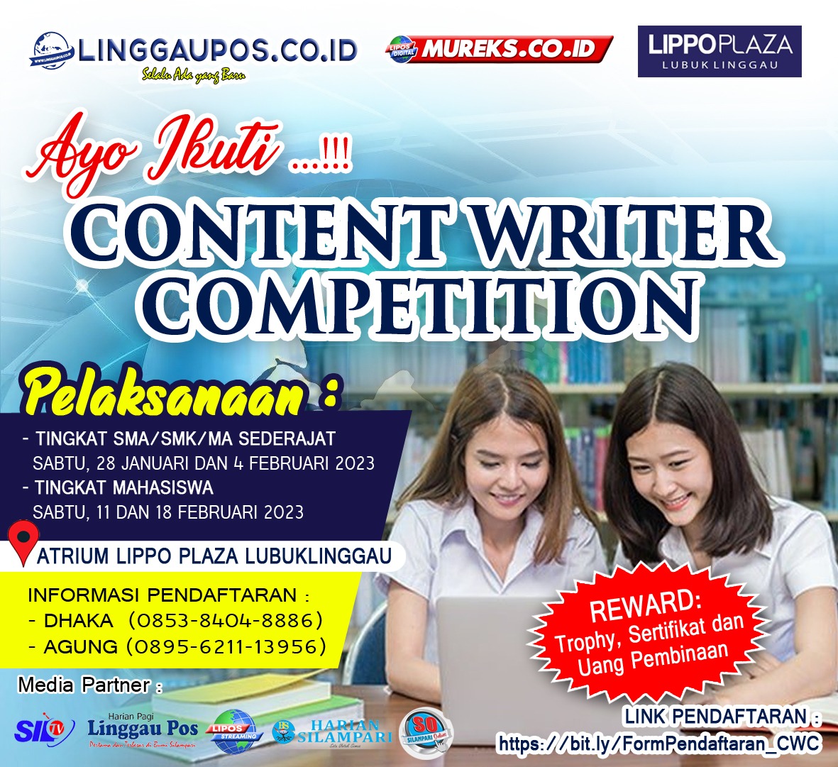 Ini Tips dan Trik, Agar Juara Content Writer Competition di Lippo Plaza Lubuklinggau, Peserta Wajib Tahu