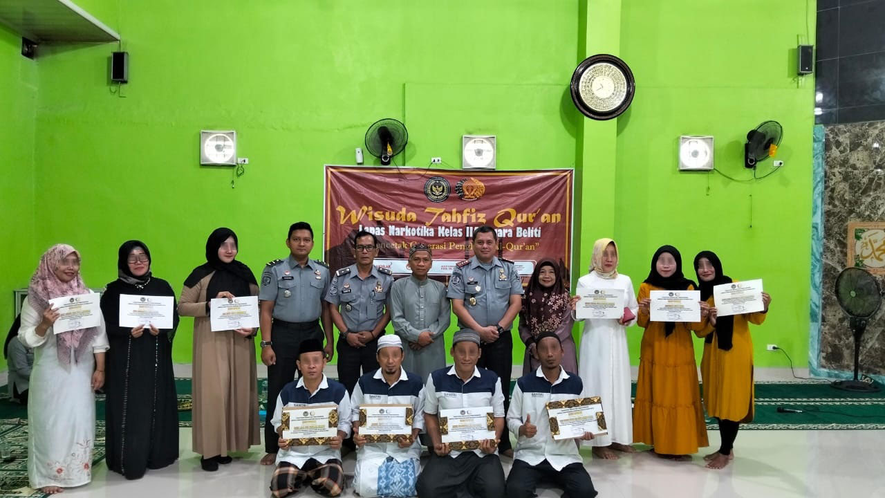 Pendidikan Alquran Dibalik Jeruji,  Warga Binaan Lapas Narkotika Muara Beliti Ikuti Wisuda Tahfidz Qur'an