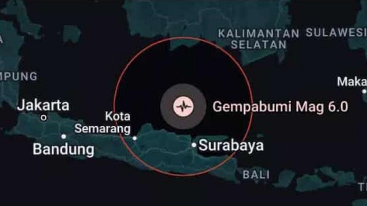 Hati-Hati, Gempa Besar Magnitudo 6.0 Guncang Tuban-Jatim, Akankah Berpotensi Tsunami?