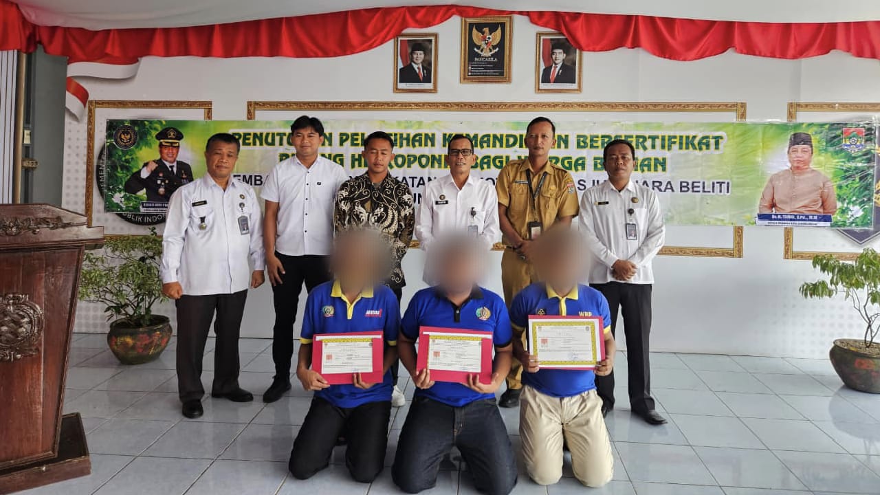 Penutupan Pelatihan Kemandirian Bidang Hidroponik di Lapas Narkotika Muara Beliti