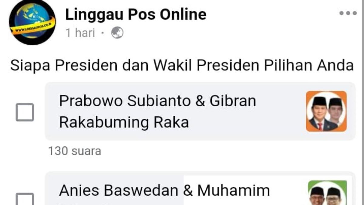 Survei Masyarakat Lubuklinggau: Prabowo - Gibran Menang Kalahkan Ganjar - Mahfud