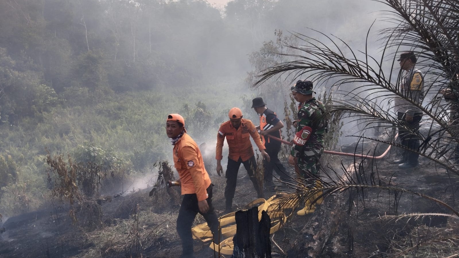 Data BPBD, Sudah 15 Hektar Lahan di Musi Rawas yang Terbakar, Polres Musi Rawas Tambah Personil Brimob