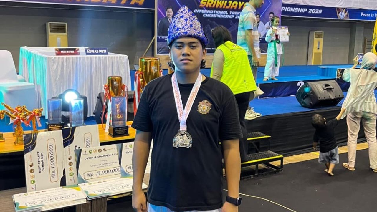 Anggota Polres Lubuk Linggau Juara 2 Sriwijaya Internasional Taekwondo Championship 2025
