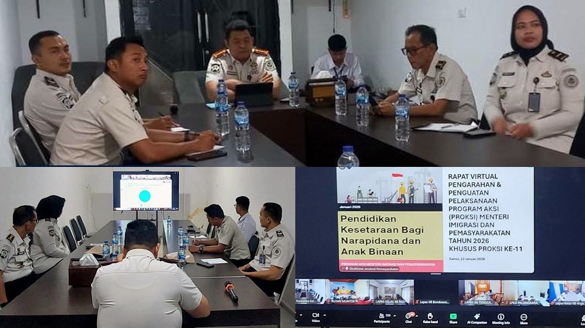 Lapas Narkotika Muara Beliti Perkuat Pendidikan Kesetaraan Lewat Rapat Virtual Proksi 2026