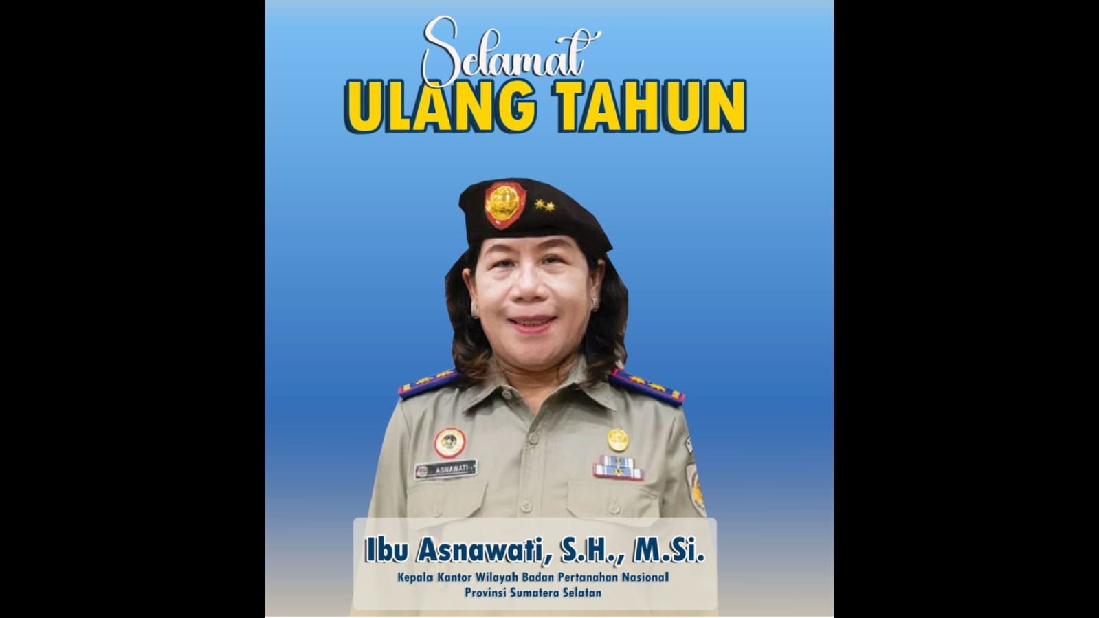 Kantah Musi Rawas Sampaikan Ucapan HUT kepada Kakanwil BPN Sumsel