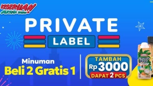 DISKON Beli 2 Gratis 1, Produk Private Label di Indomaret, Periode 16 Sampai 31 Desember 2023