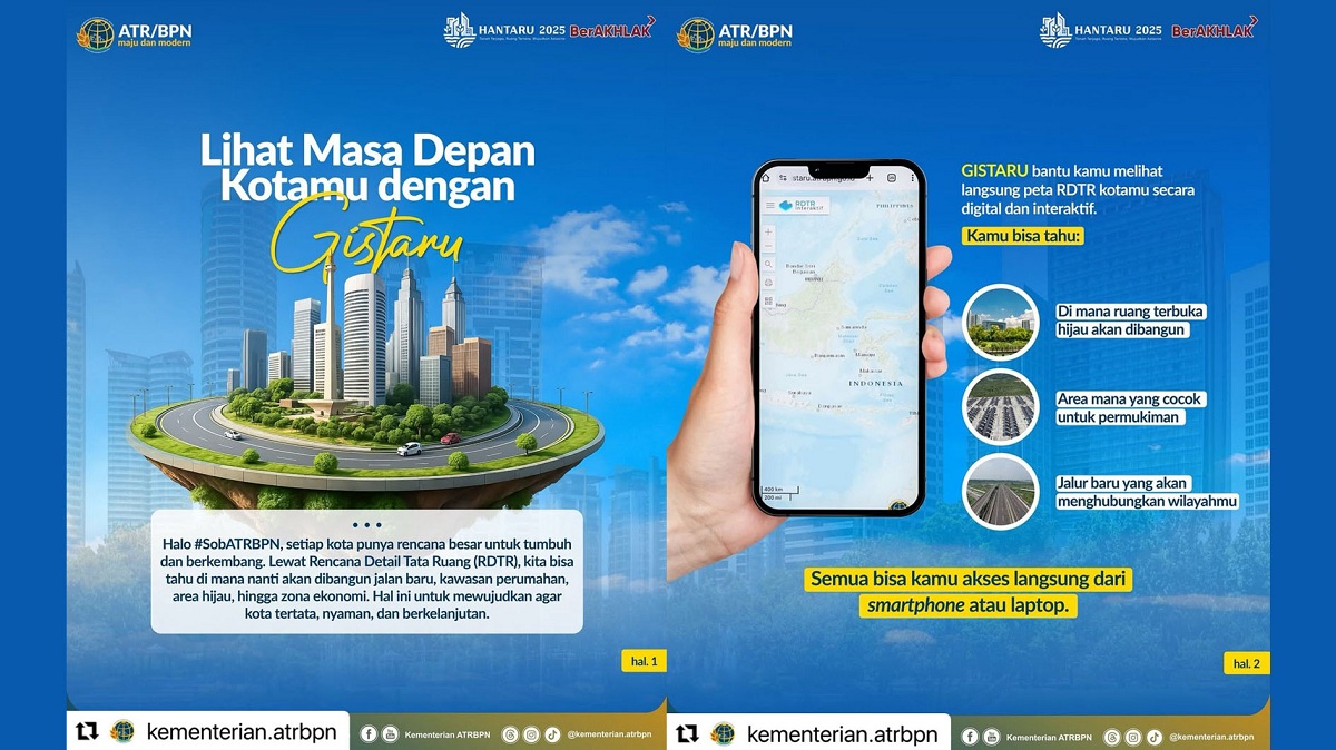 Yuk Kenali RDTR Kotamu dengan Gistaru ATR/BPN, Cek di Sini