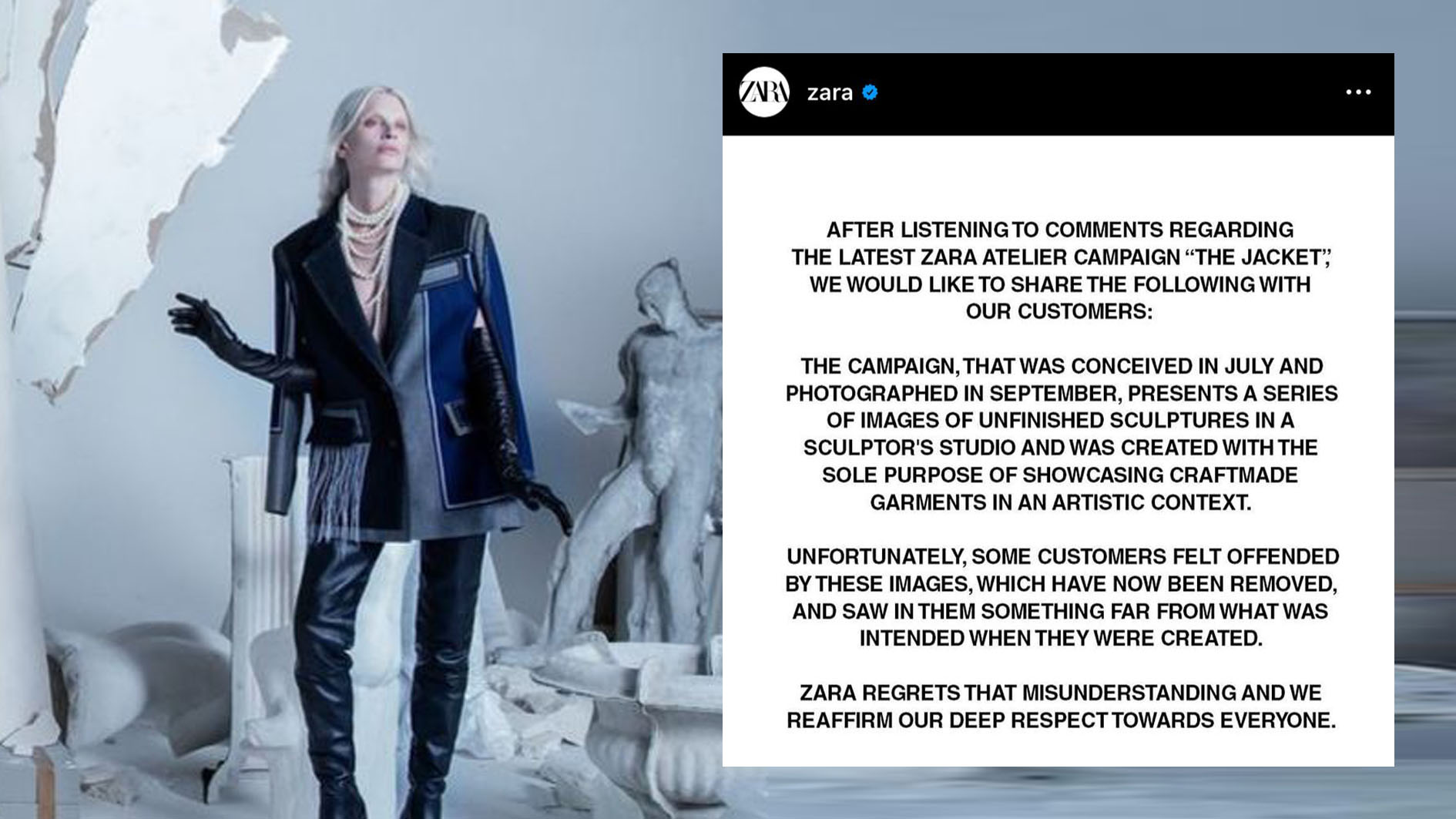 Zara Klarifikasi Minta Maaf dan Hapus Kampanye The Jacket yang Kontroversi Dituding Dukung Genosida Palestina