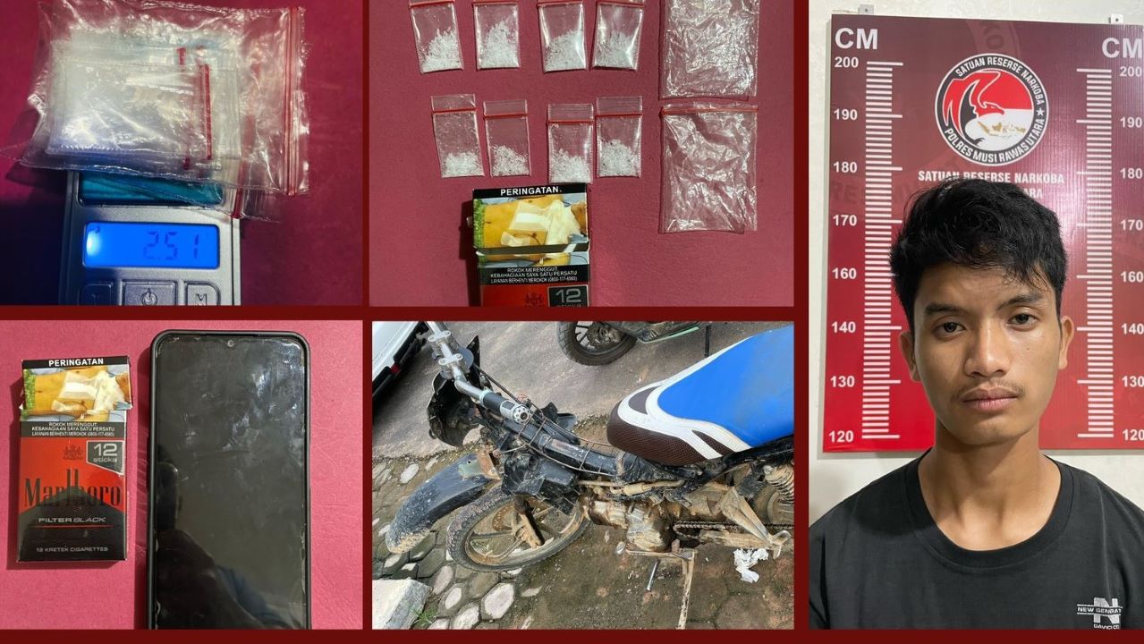 Remaja Pake Motor Butut di Rawas Ilir Muratara Ternyata Edarkan Sabu
