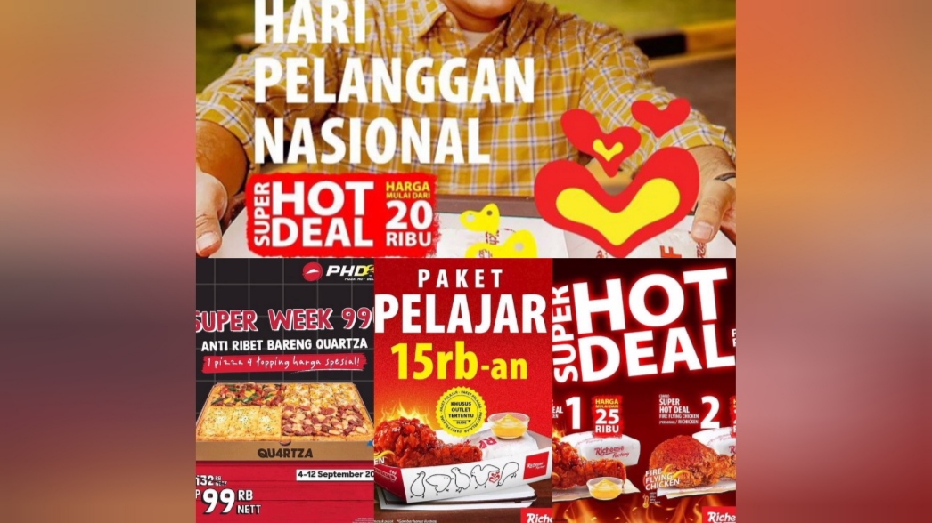 Hari Pelanggan Nasional 2023, Ada Promo di Pizza Hut, Richeese Factory dan Hokben, Buruan Belanja