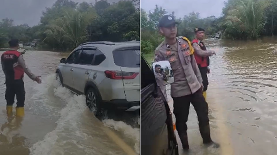 Banjir di Jalur Musi Rawas  - PALI, Pengendara Diminta Pantau Cuaca