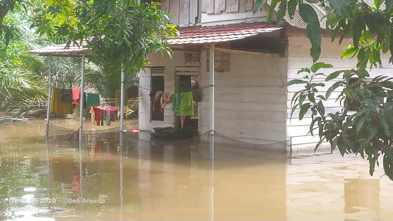 Banjir Melanda Musi Rawas, Aktivitas Warga di Desa Sembatu Jaya Lumpuh Total
