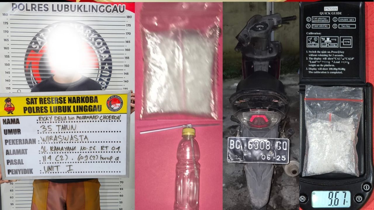 Lagi Asyik Nyabu, Pria di Lubuk Linggau Digerebek Polisi