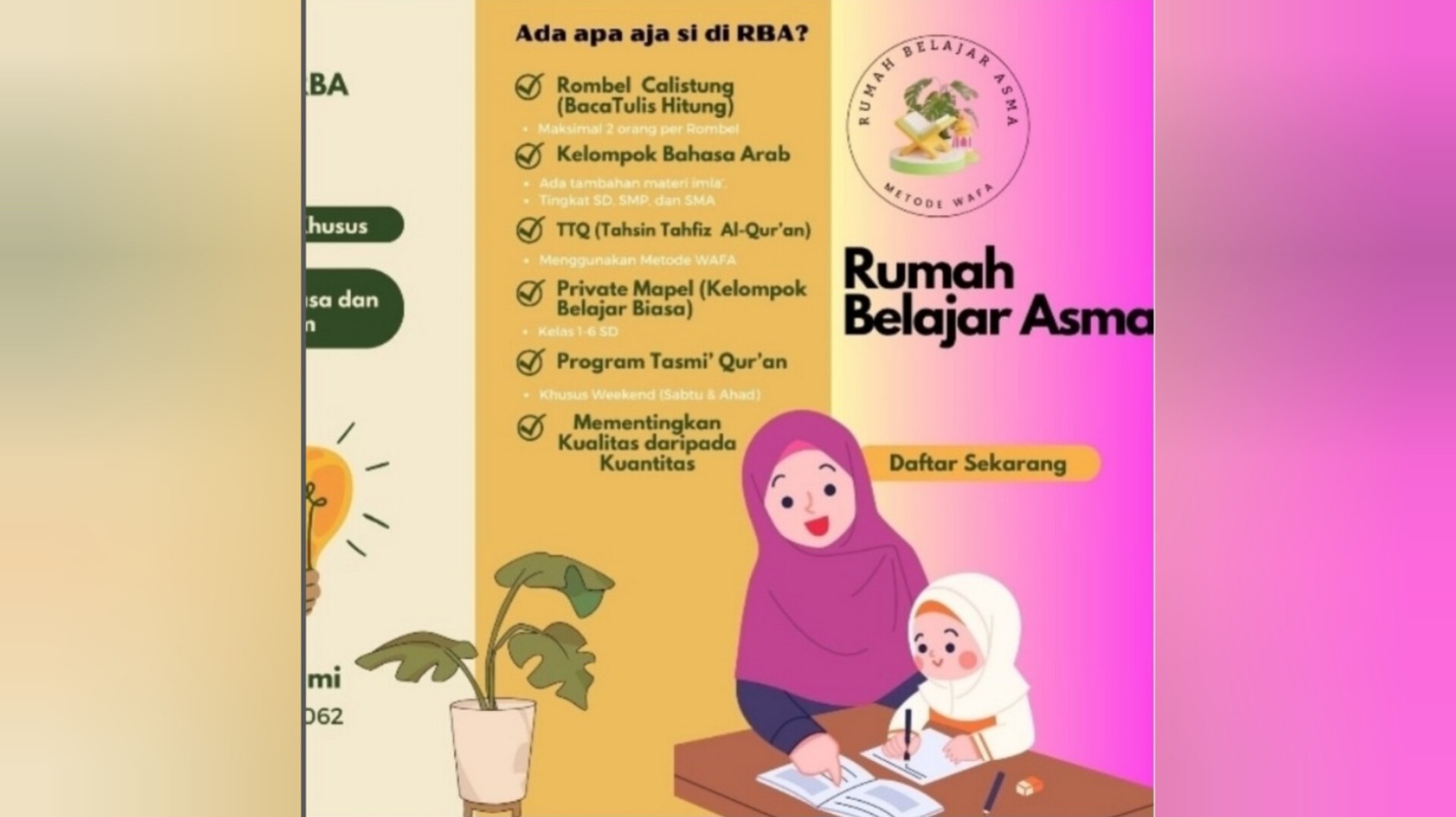 Lowongan Kerja di Rumah Belajar Asma Lubuk Linggau, Berikut Ini Posisi dan Kualifikasinya