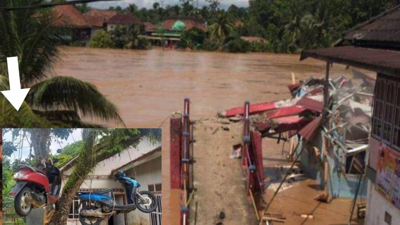 Banjir Datang, Begini Cara Warga Muratara Selamatkan Motor, Simak Juga 10 Langkah Penyelamatan dari BNPB